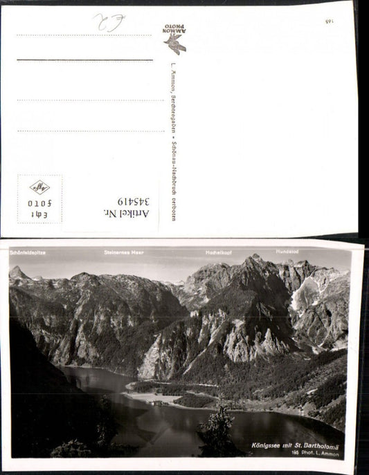 345419,Königssee See b. Schönau m. Bartholomä Bergkulisse