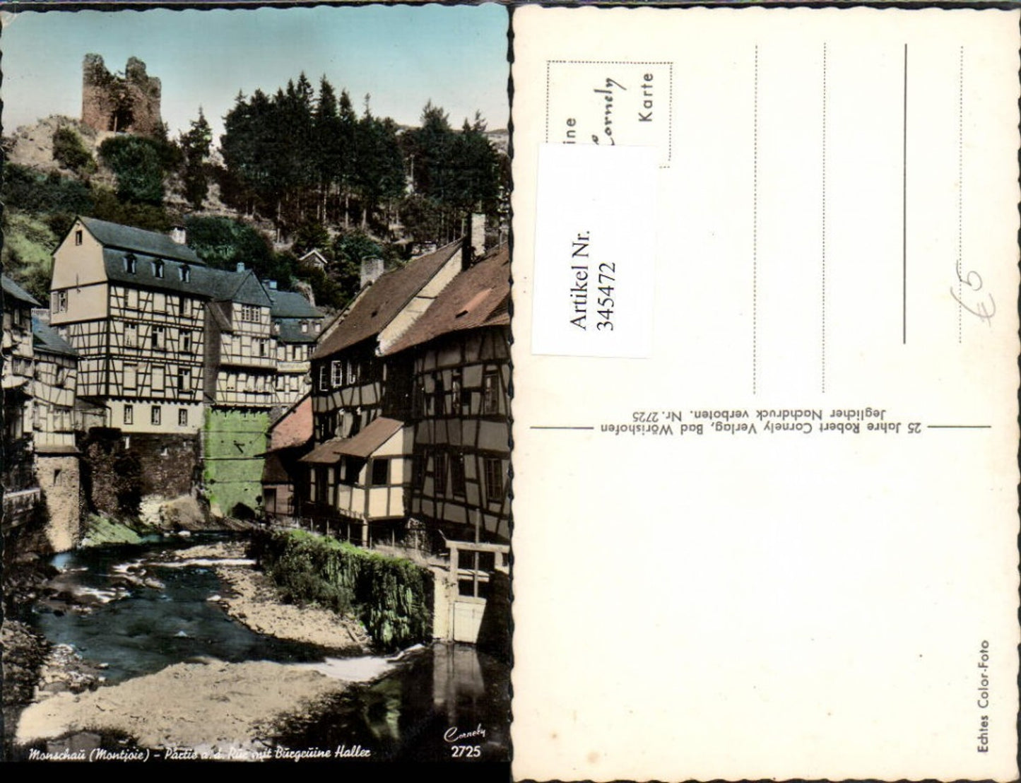 345472,Monschau Partie an d. Rur m. Burgruine Haller