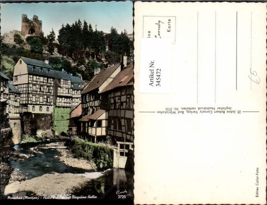 345472,Monschau Partie an d. Rur m. Burgruine Haller