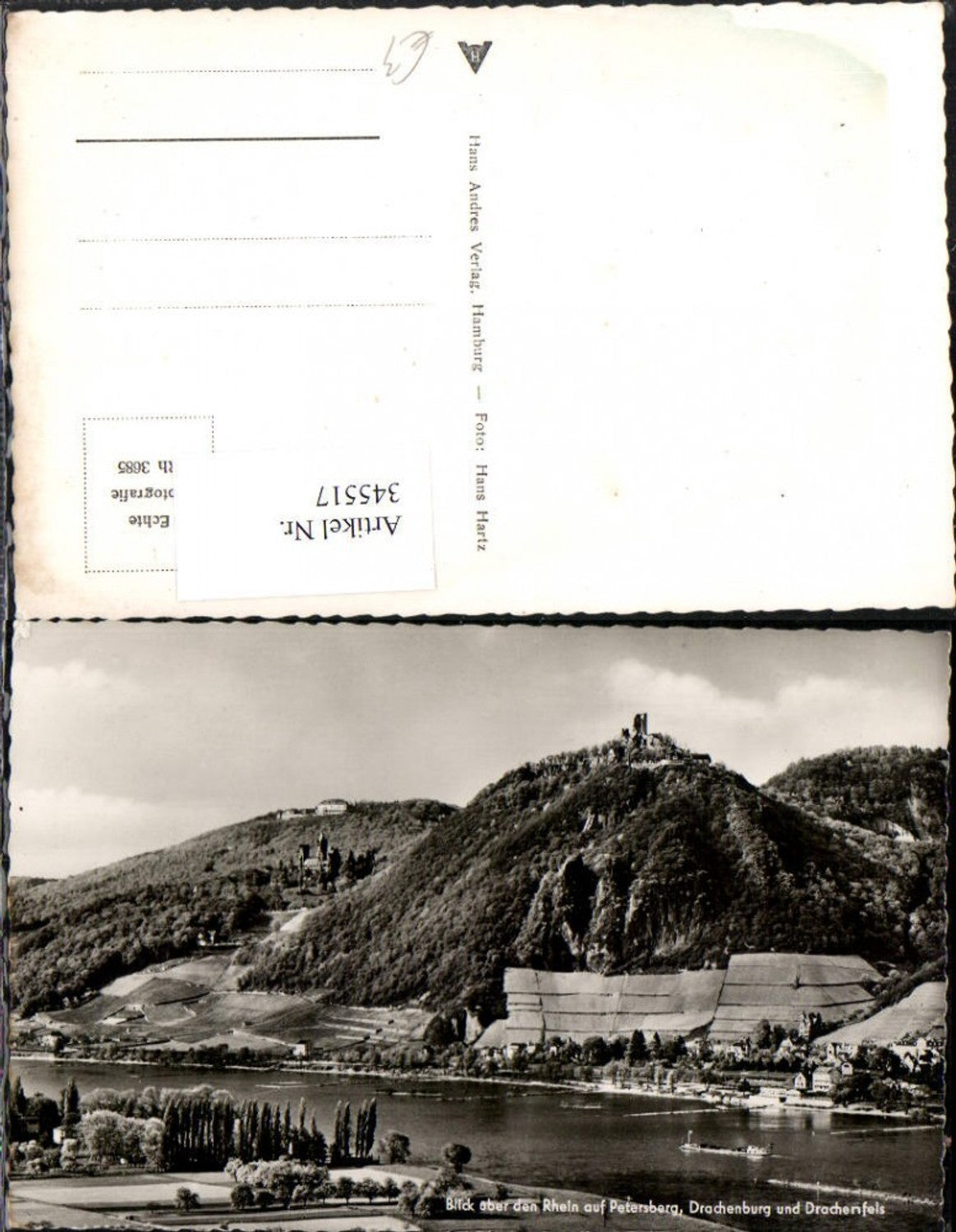 345517,Blick auf Petersberg Drachenburg u. Ruine Drachenfels b. Königswinter