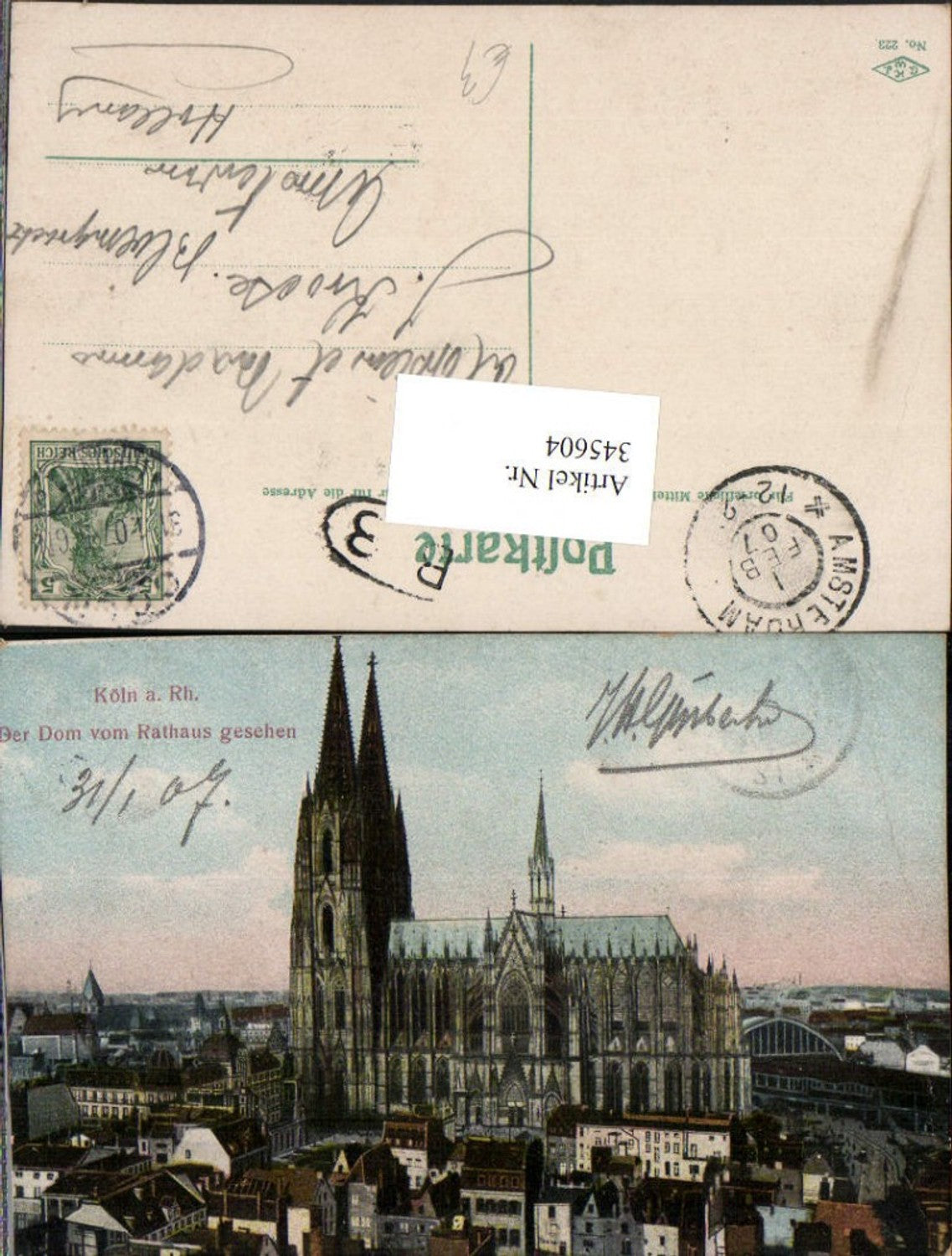 345604,Köln am Rhein Dom vom Rathaus