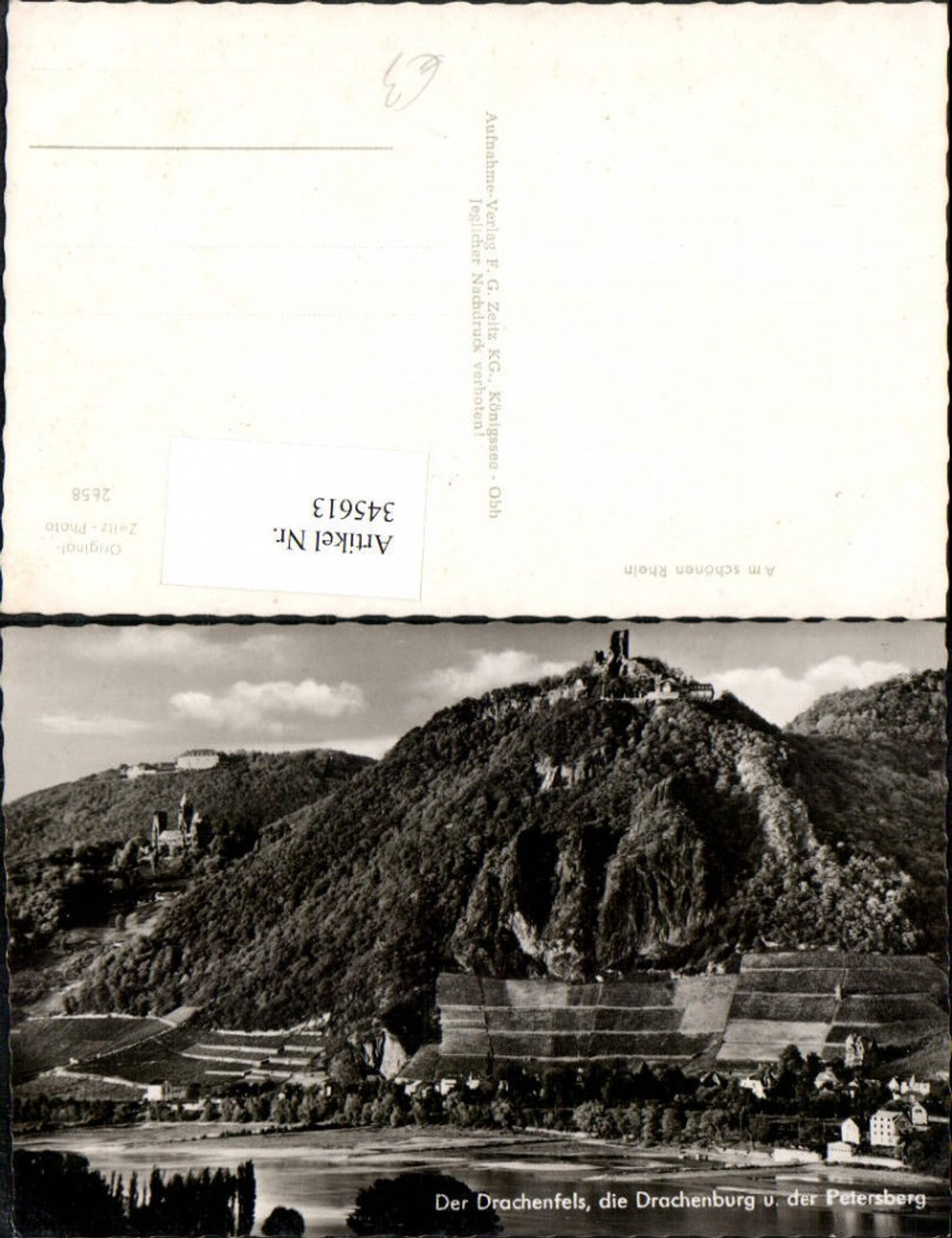 345613,Ruine Drachenfels u. Drachenburg m. Petersberg b. Königswinter