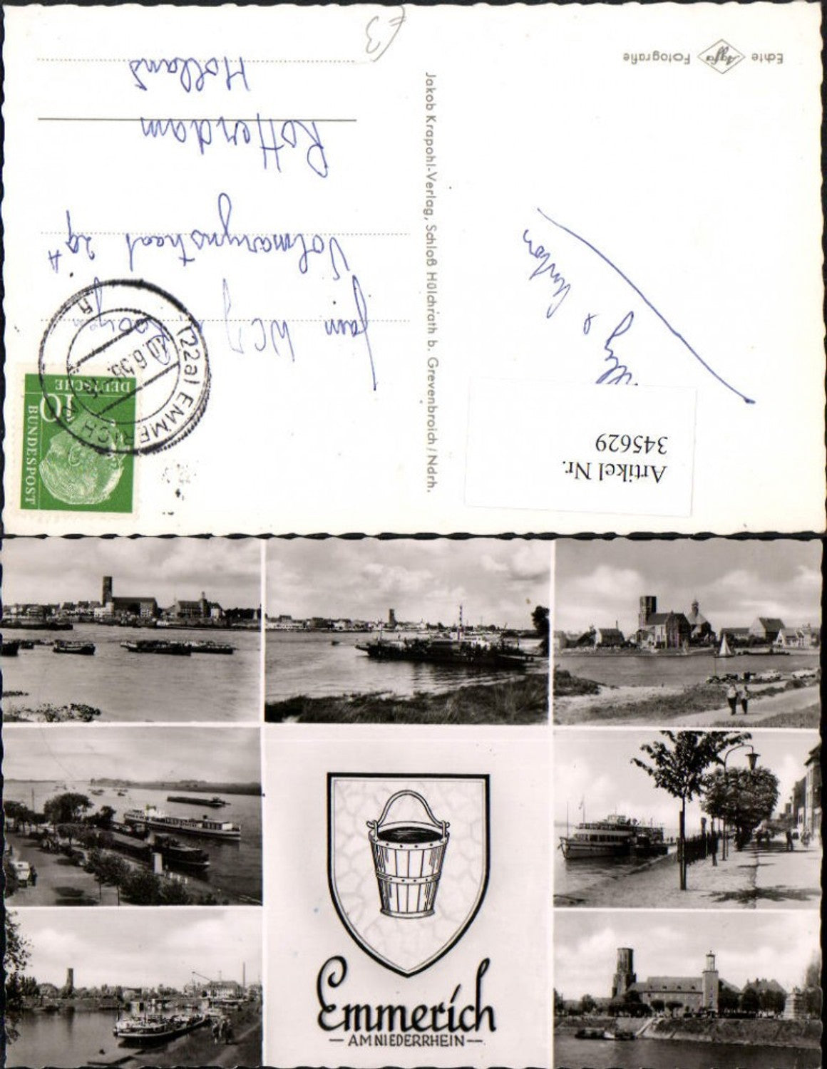 345629,Emmerich am Rhein Teilansicht Kirche Schiffe Mehrbildkarte