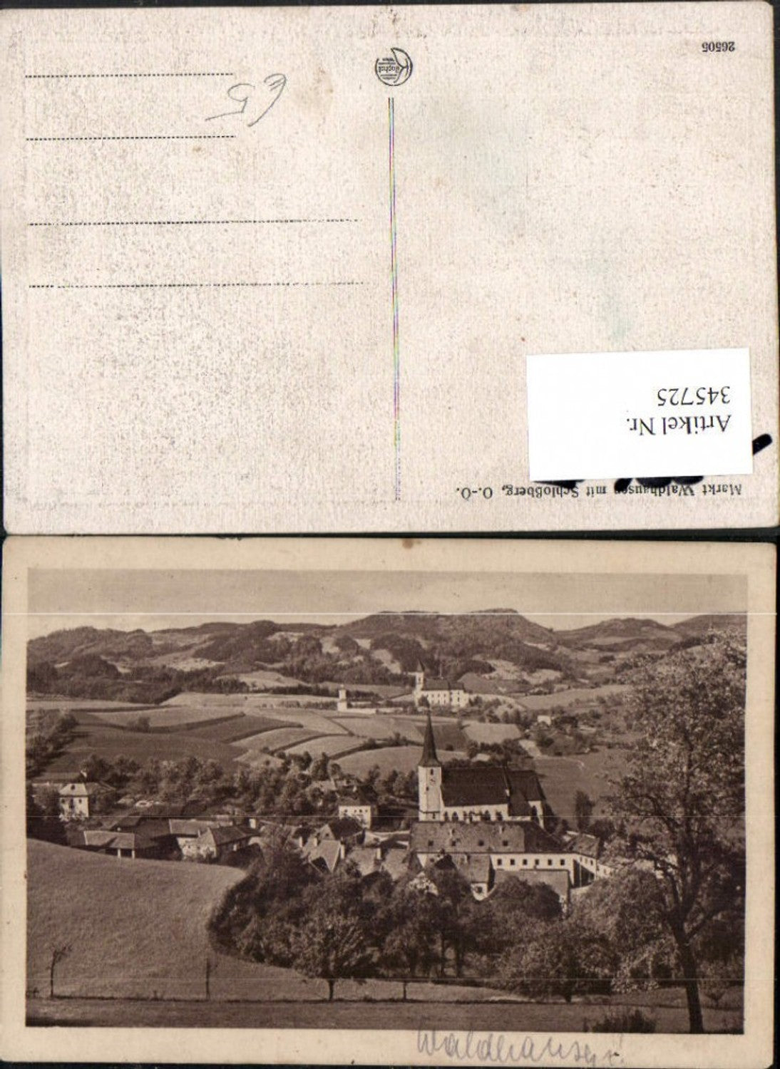 345725,Markt Waldhausen Totale m. Schlossberg pub Kilophot 26505