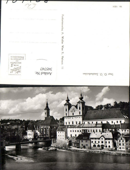 345747,Steyr Teilansicht Zwischenbrücken Brücke Kirche