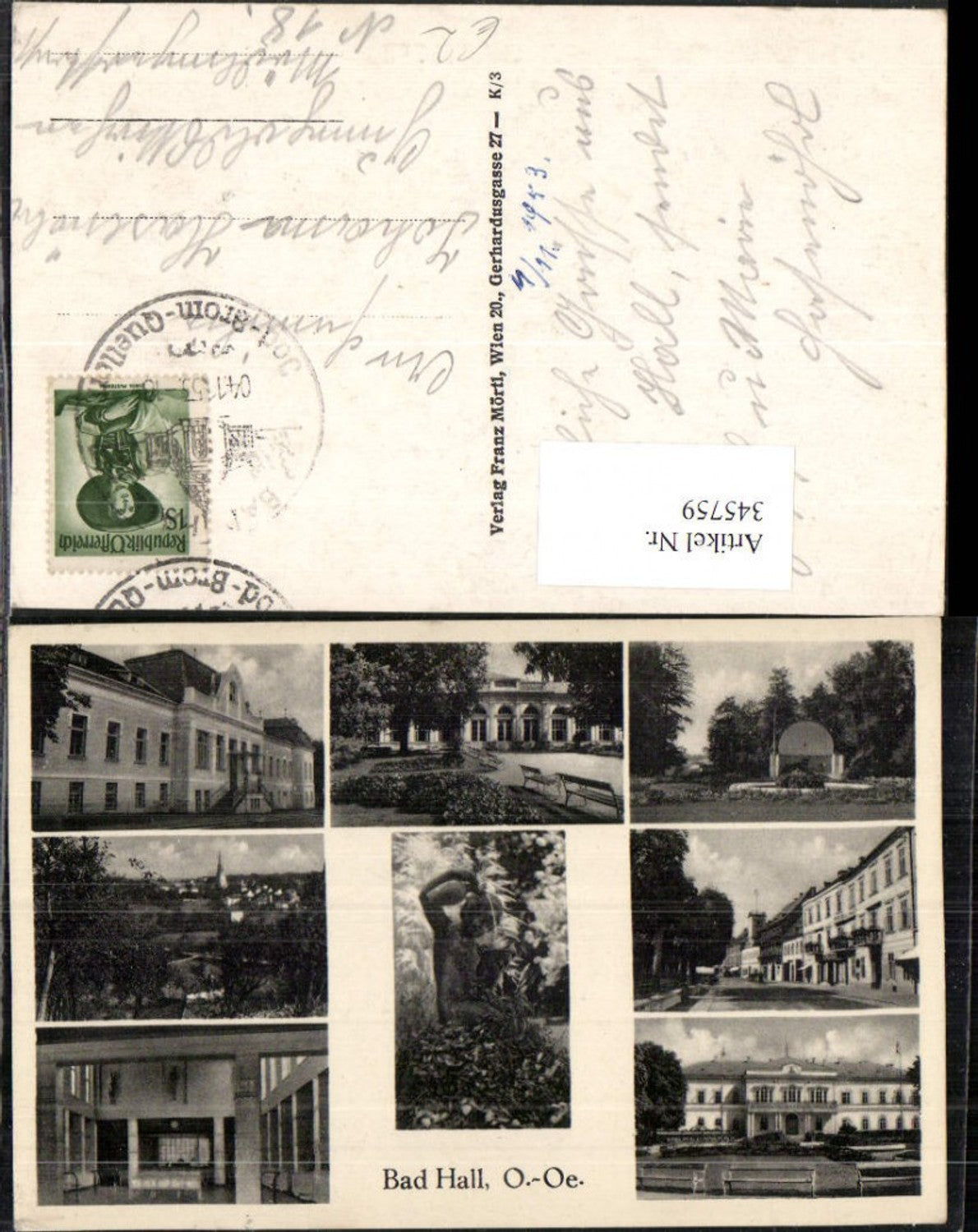 345759,Bad Hall Totale Kurhaus Mehrbildkarte