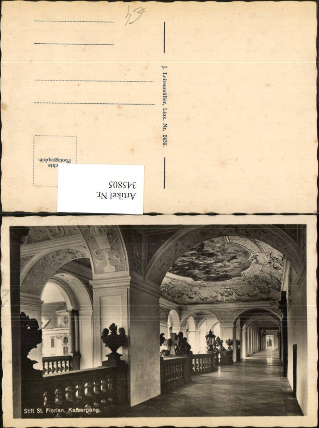 345805,Stift St. Florian Innenansicht Kaisergang