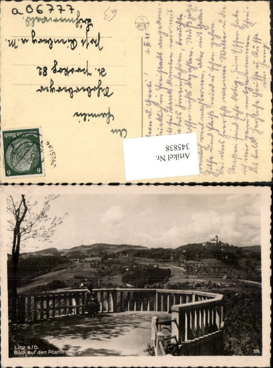 345838,Linz an d. Donau Blick auf den Pöstlingberg Aussichtsplattform