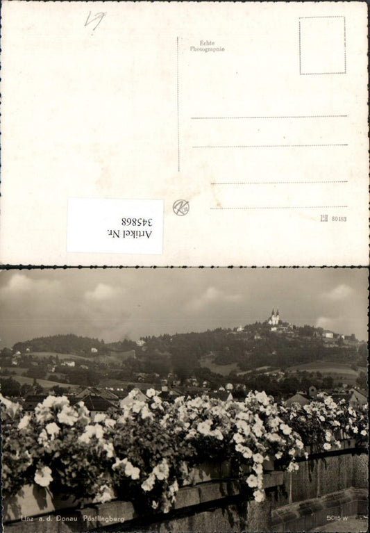 345868,Linz an d. Donau Blick zum Pöstlingberg