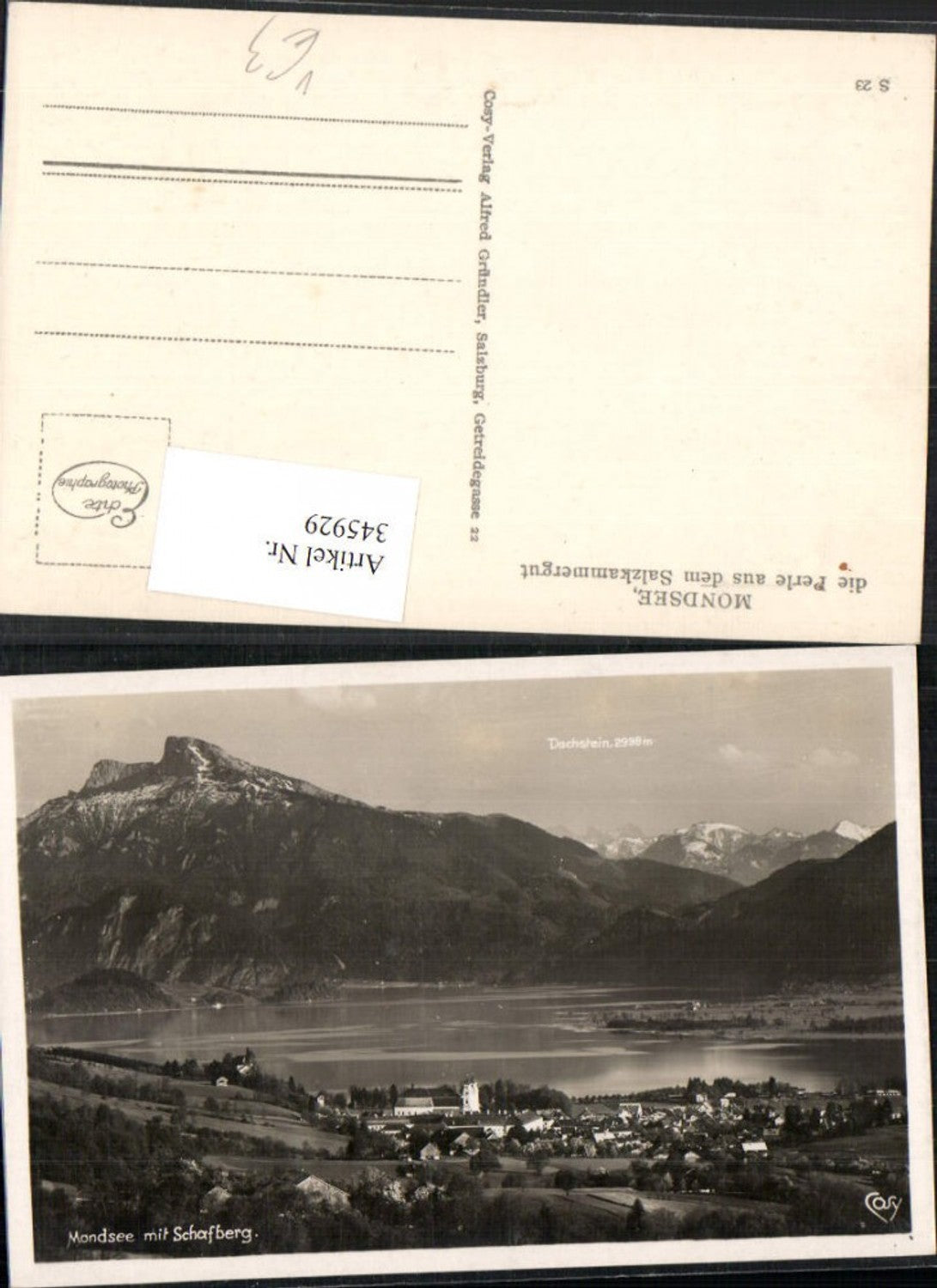 345929,Mondsee Totale m. Schafberg Bergkulisse pub Cosy