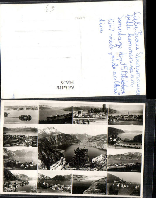 345956,Attersee Weyregg Steinbach Unterach Nußdorf Weißenbach Mehrbildkarte