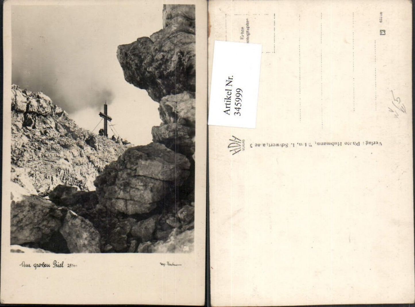 345999,Am Großen Priel b. Hinterstoder Gipfelkreuz pub Foto Hubmann