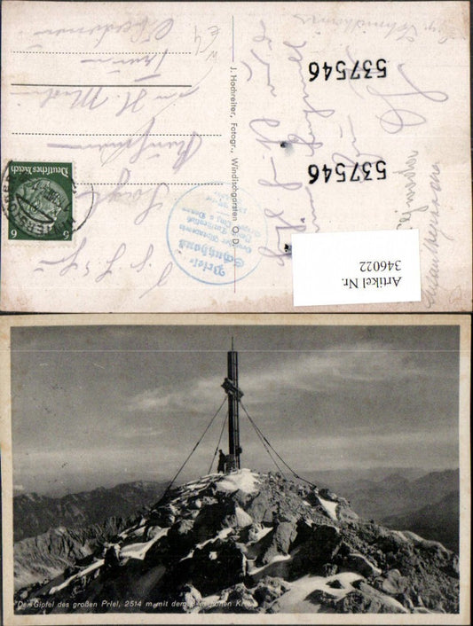 346022,Gipfel des Großen Preil b. Hinterstoder Kreuz