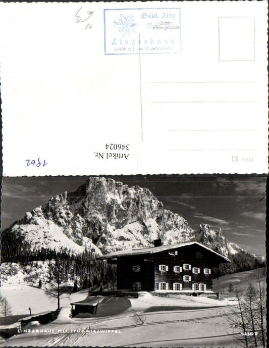 346024,Linzerhaus b. Spital am Pyhrn m. Stubwieswippel Bergkulisse Winterbild