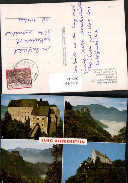 346042,Burg Altpernstein b. Micheldorf Bergkulisse Mehrbildkarte