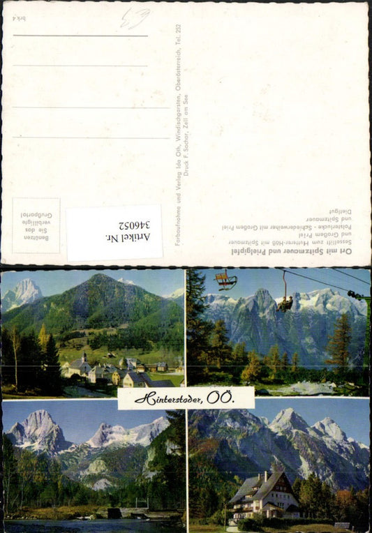 346052,Hinterstoder Totale Sessellift Bergkulisse Mehrbildkarte