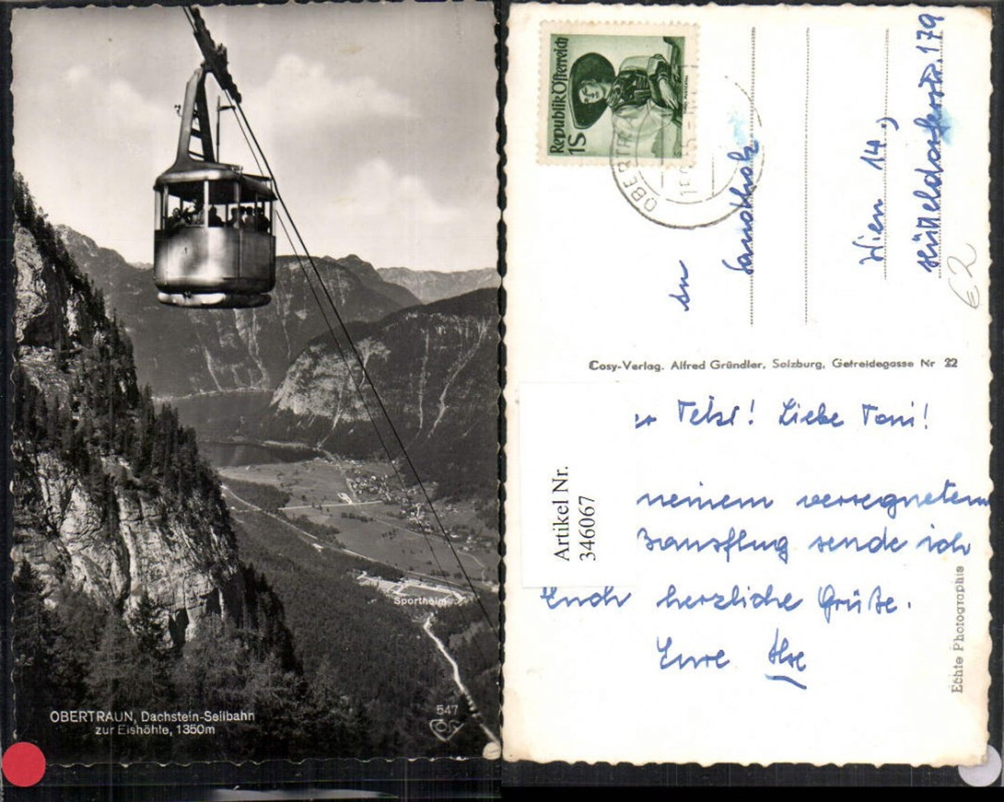 346067,Obertraun Dachstein Seilbahn zur Eishöhle Bergkulisse pub Cosy 547