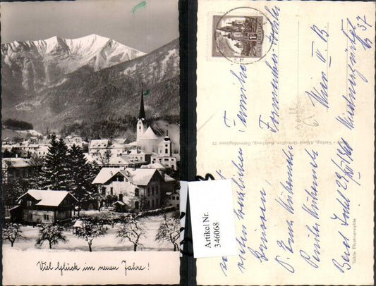 346068,Bad Ischl Teilansicht Bergkulisse Winterbild