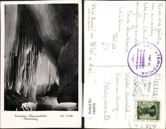 346070,Dachstein Rieseneishöhle b. Obertraun Eisvorhang