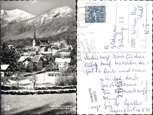 346072,Bad Ischl Teilansicht m. Zimnitz Bergkulisse Winterbild pub Cosy 276