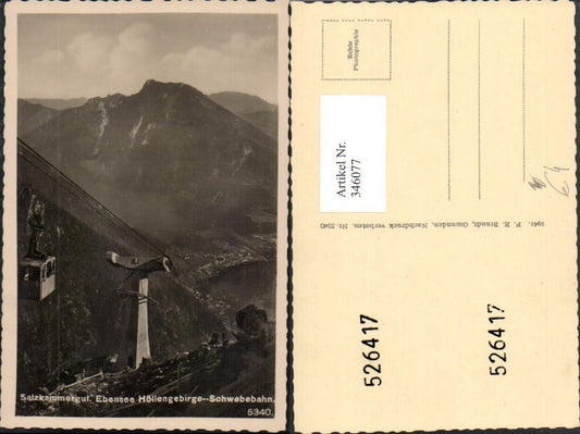 346077,Ebensee Höllengebirge Seilbahn Bergkulisse pub F. E. Brandt 5340