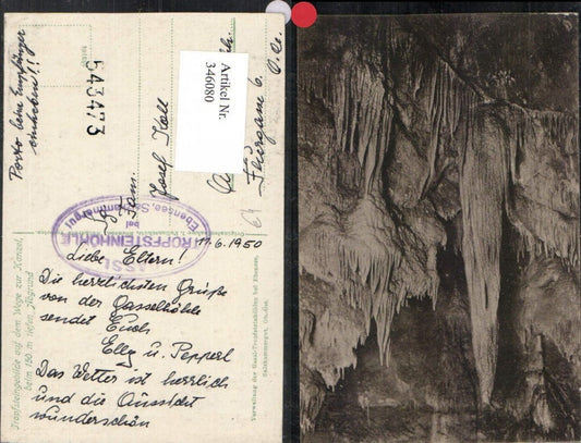 346080,Tropfsteinhöhle b. Ebensee Gebilde auf dem Weg zur Kanzel
