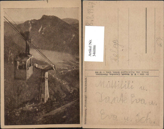 346086,Feuerkogel Seilbahn b. Ebensee Bergkulisse