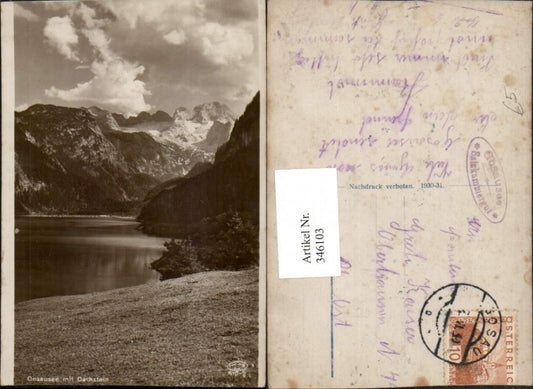 346103,Gosausee See b. Gosau m. Dachstein Bergkulisse