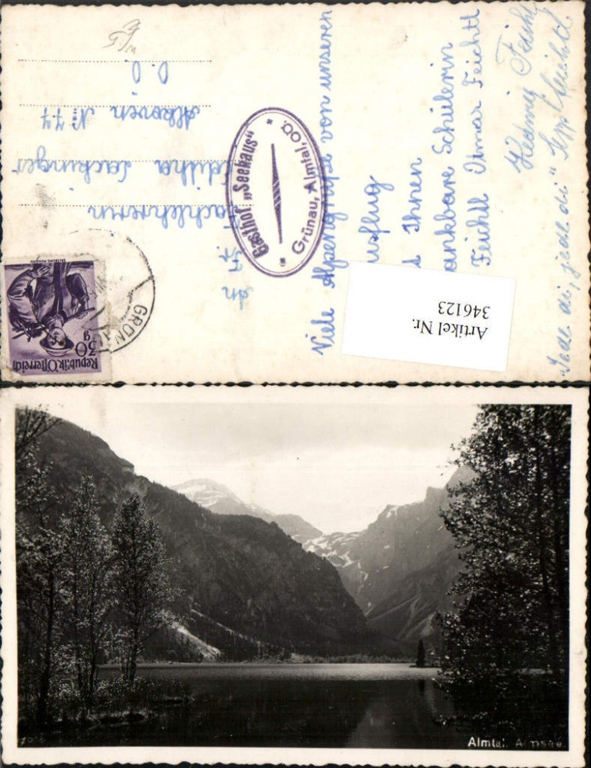 346123,Grünau im Almtal Almsee See Bergkulisse