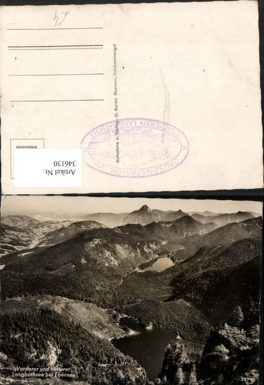 346130,Vorderer u. Hinterer Langbathsee b. Ebensee Bergkulisse