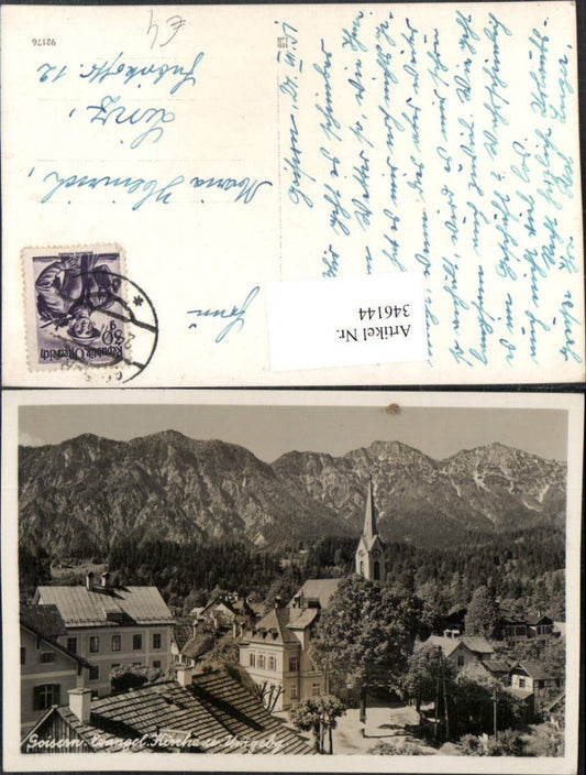 346144,Goisern Evangelische Kirche Bergkulisse