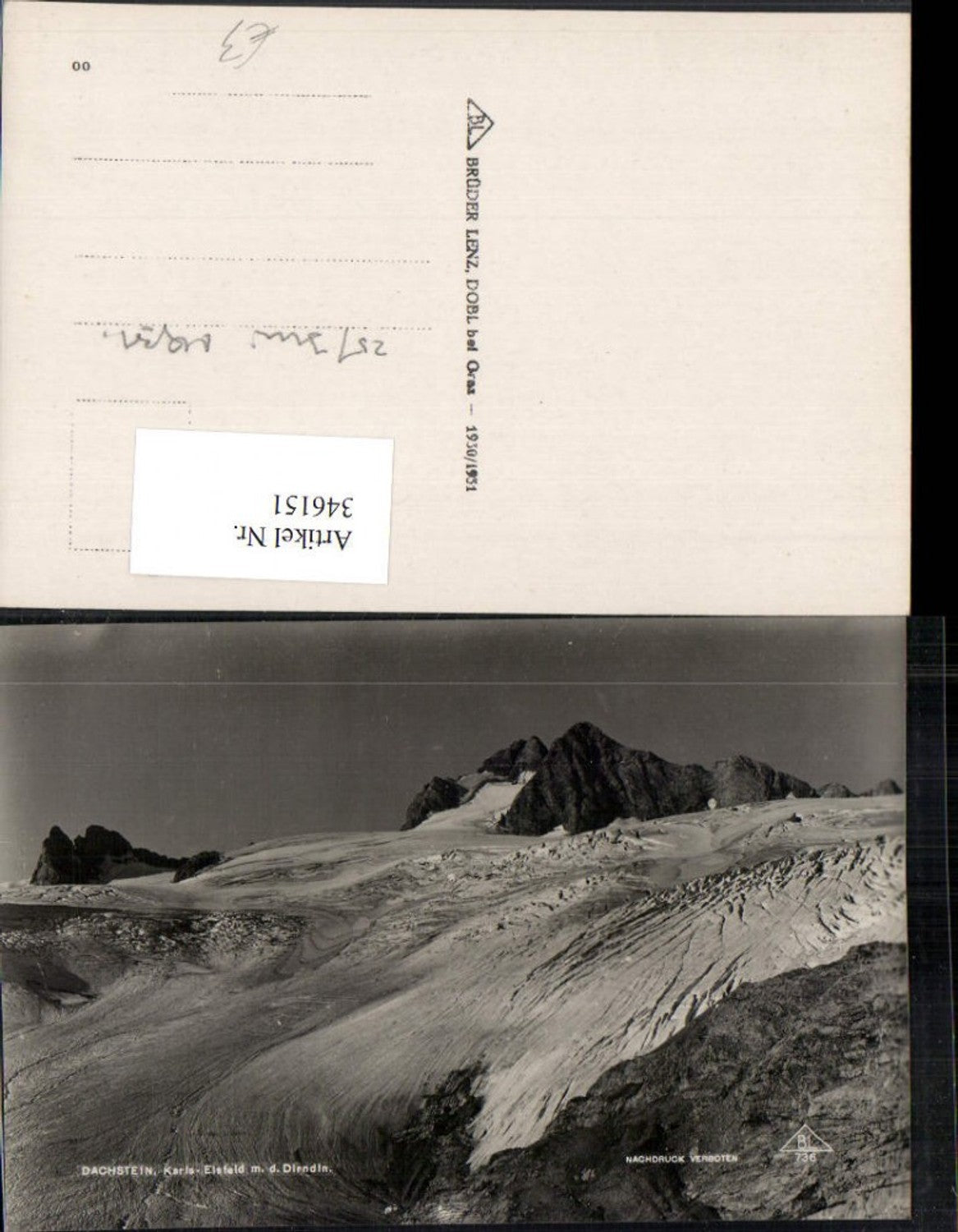 346151,Dachstein Karls-Eisfeld m. Dirndln b. Hallstatt Gletscher