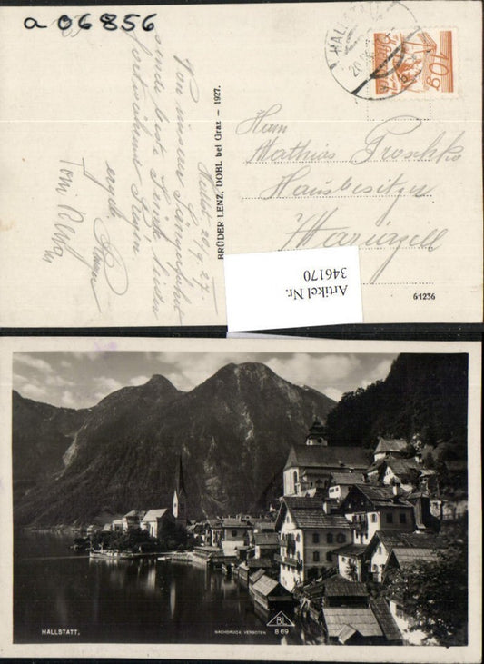 346170,Hallstatt Teilansicht Kirche Bergkulisse