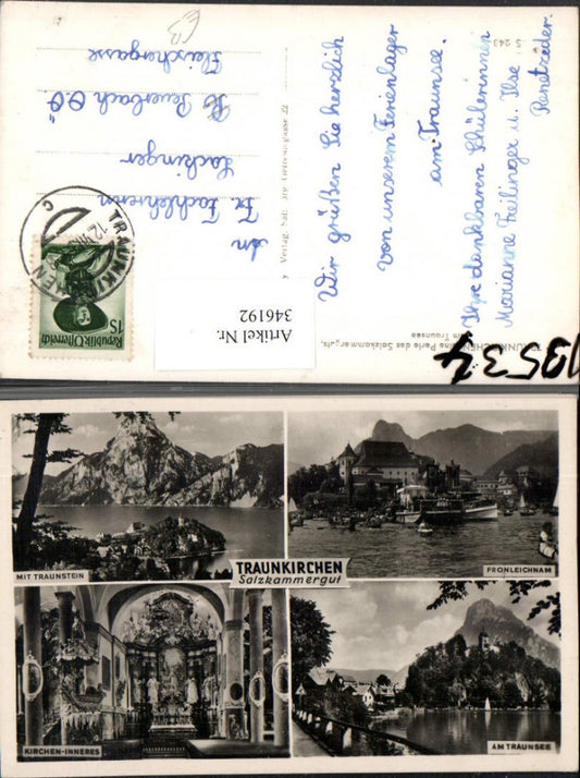346192,Traunkirchen Totale Fronleichnam Prozession Kirche Innenansicht Mehrbildkarte