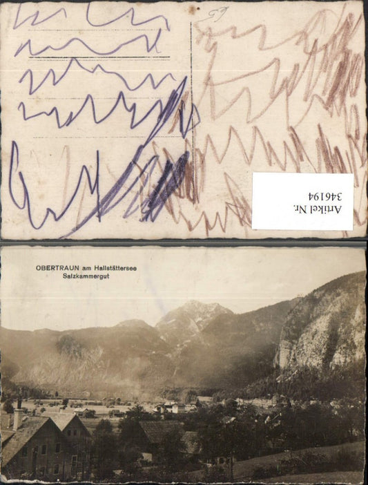 346194,Obertraun am Hallstättersee Teilansicht Bergkulisse