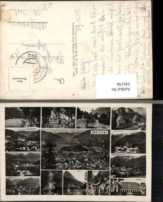 346196,Bad Ischl Totale Kurhaus Kurmittelhaus Kreuzstein Kaiservilla Mehrbildkarte