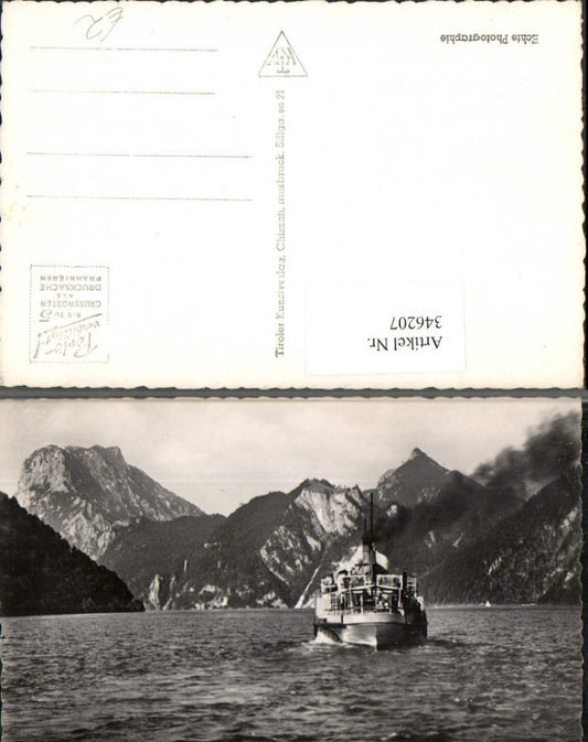 346207,Bei Ebensee am Traunsee m. Traunstein Bergkulisse Dampfer