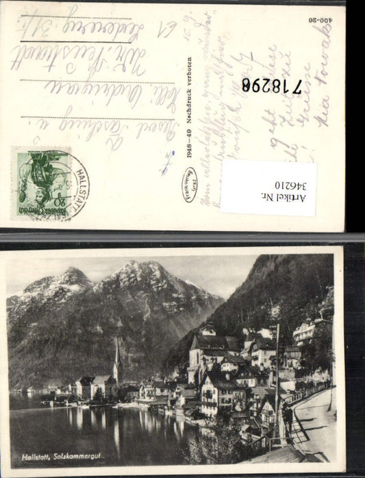 346210,Hallstatt Teilansicht Kirche Bergkulisse