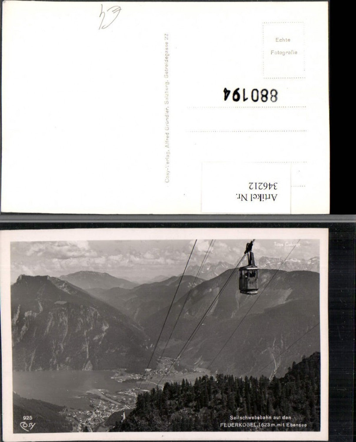 346212,Seilbahn auf den Feuerkogel m. Ebensee Totale Bergkulisse pub Cosy 925