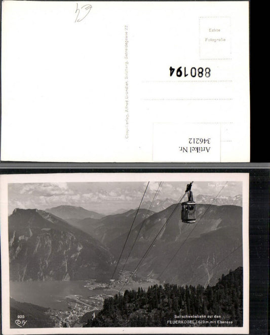 346212,Seilbahn auf den Feuerkogel m. Ebensee Totale Bergkulisse pub Cosy 925