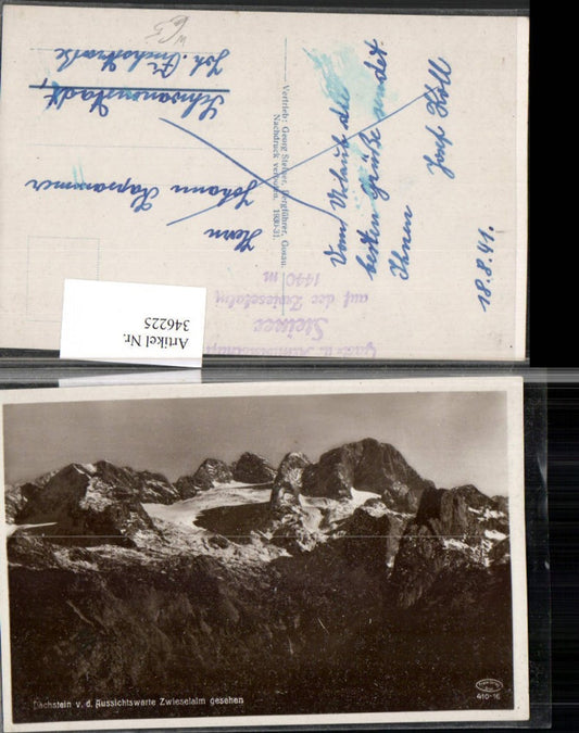 346225,Dachstein von d. Aussichtswarte Zwieselalm b. Gosau Bergkulisse