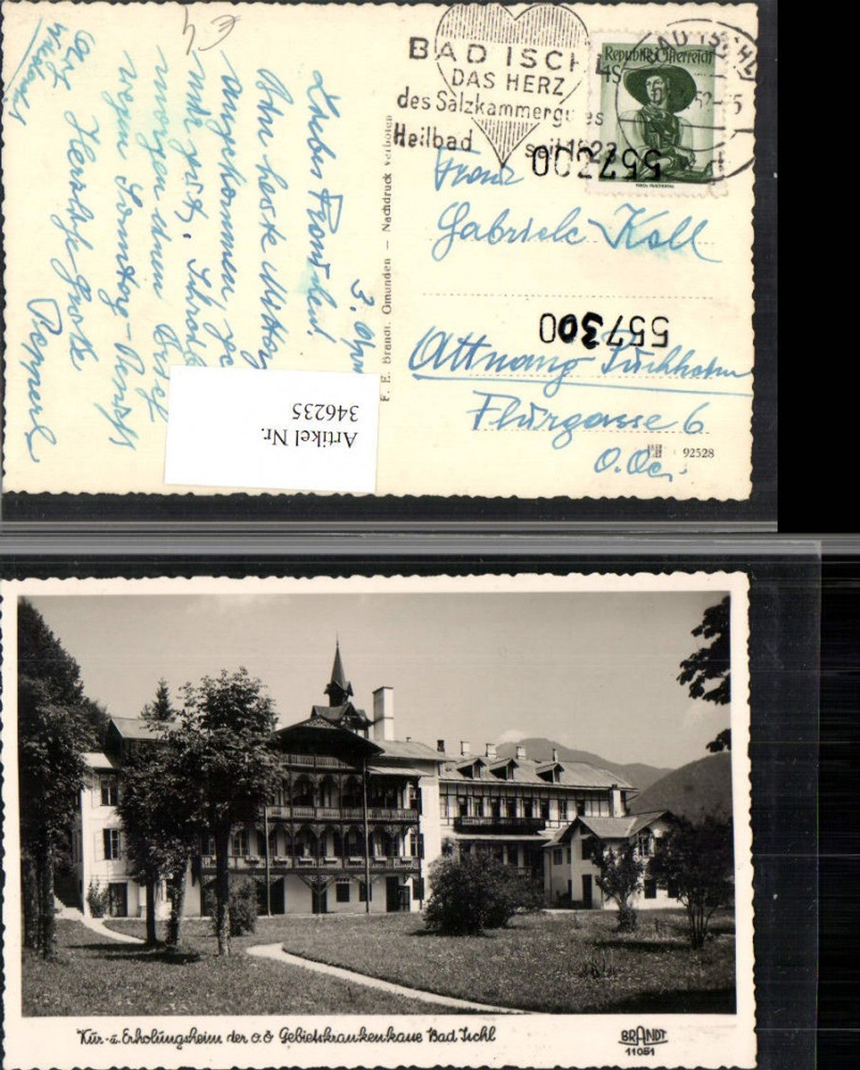 346235,Bad Ischl Kur- und Erholungsheim pub F. E. Brandt 11051