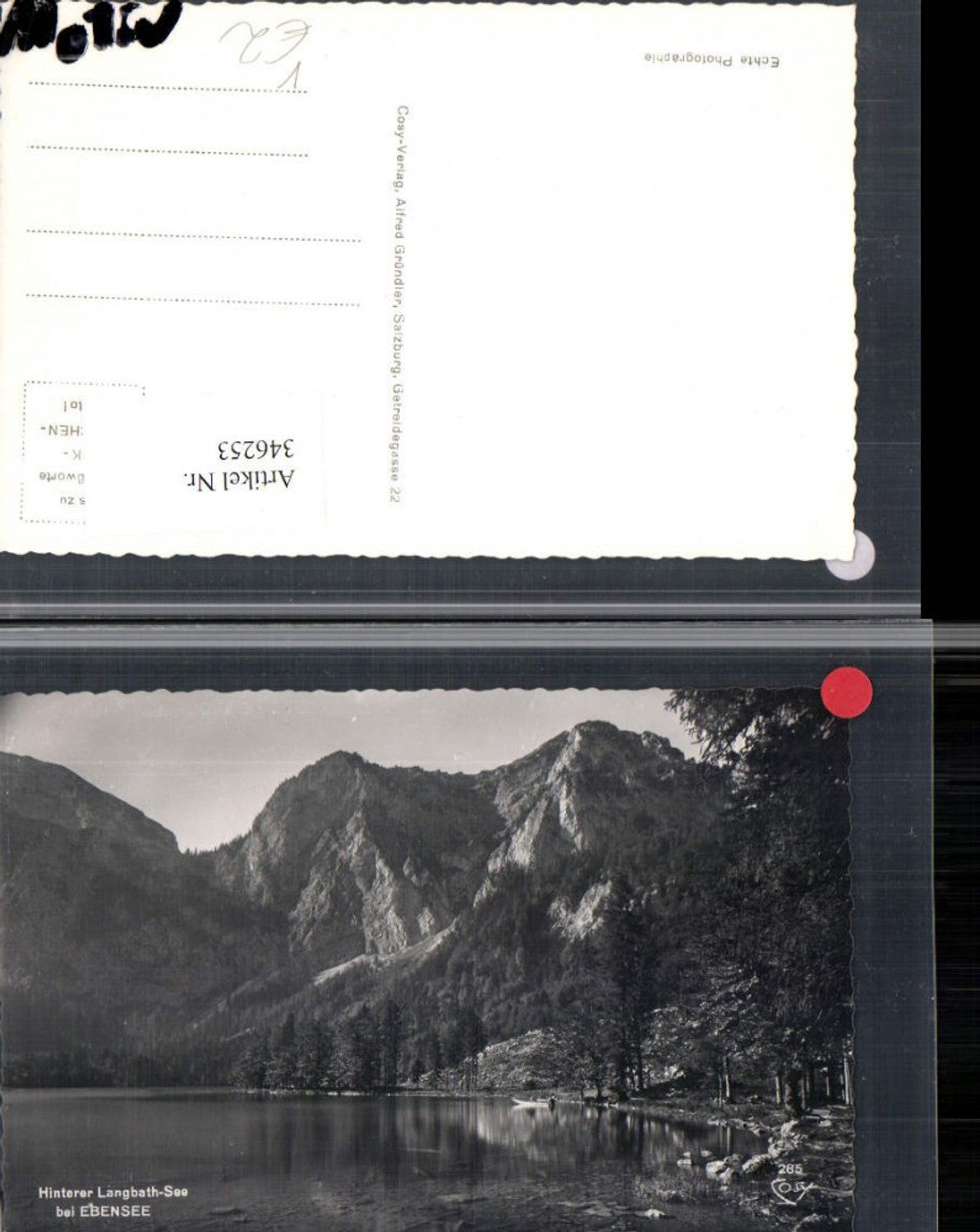 346253,Hinterer Lanbathsee See b. Ebensee Bergkulisse pub Cosy 285