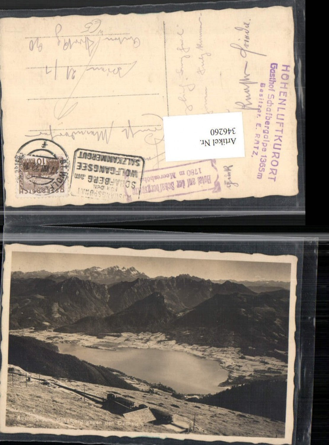 346260,Ausblick vom Schafberg b. St. Wolfgang geg. Dachstein Bergkulisse