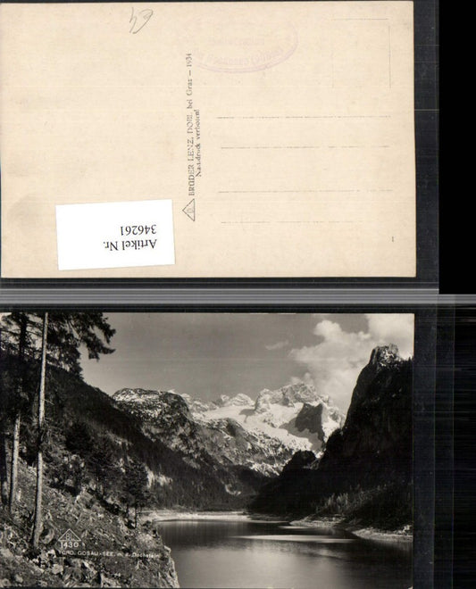 346261,Vorderer Gosau-See b. Gosau m. Dachstein Bergkulisse