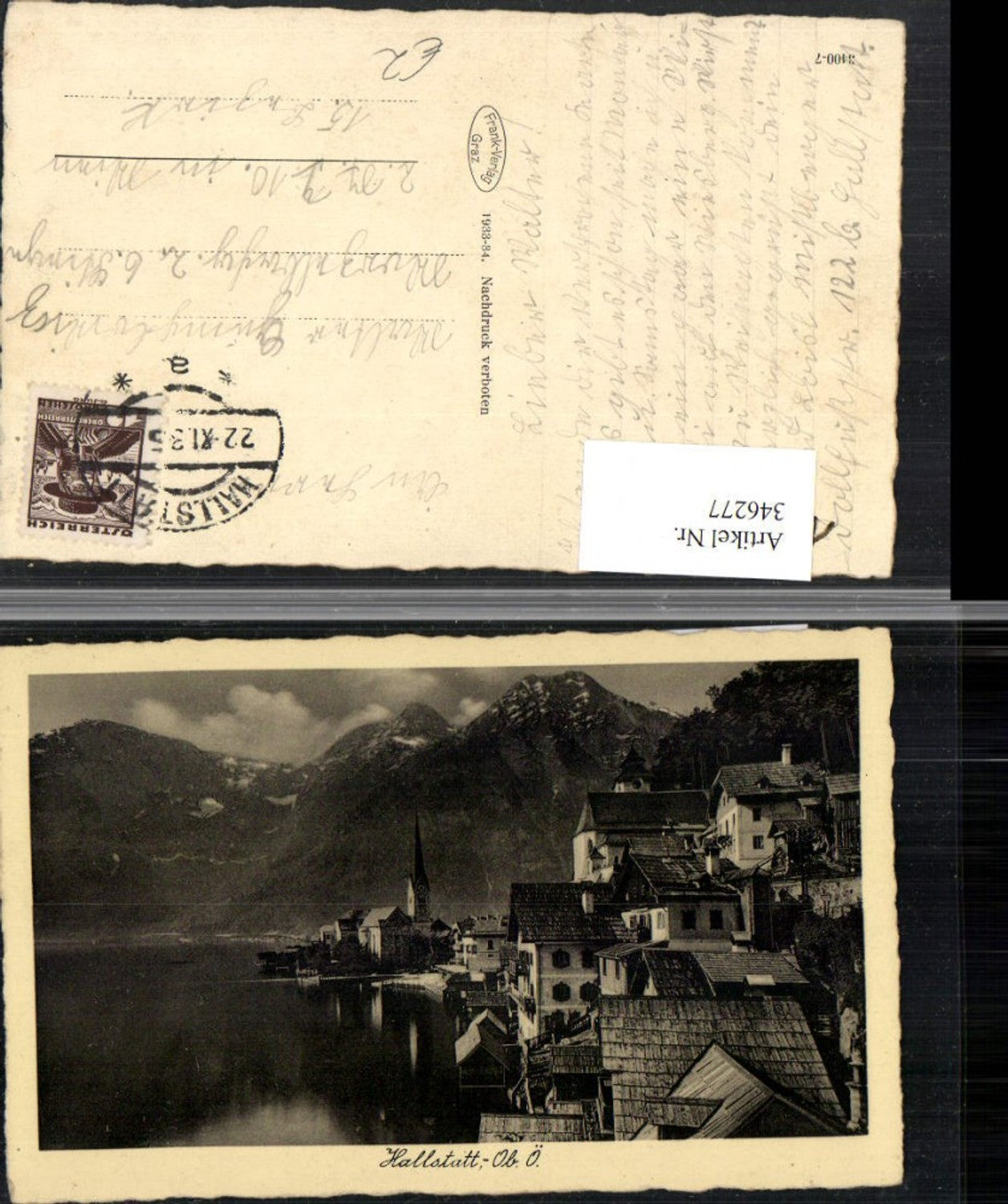 346277,Hallstatt Teilansicht Kirche Bergkulisse