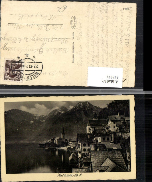 346277,Hallstatt Teilansicht Kirche Bergkulisse