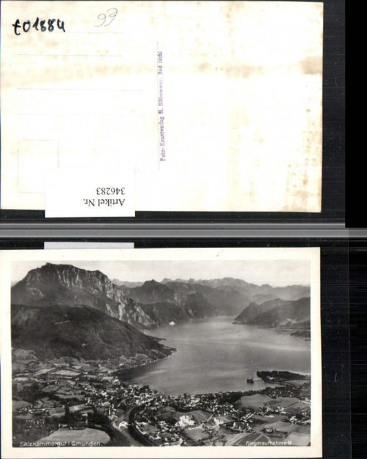 346283,Gmunden Totale Bergkulisse Fliegeraufnahme 12