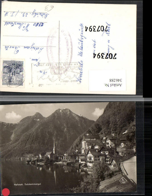 346288,Hallstatt Teilansicht Kirche Bergkulisse