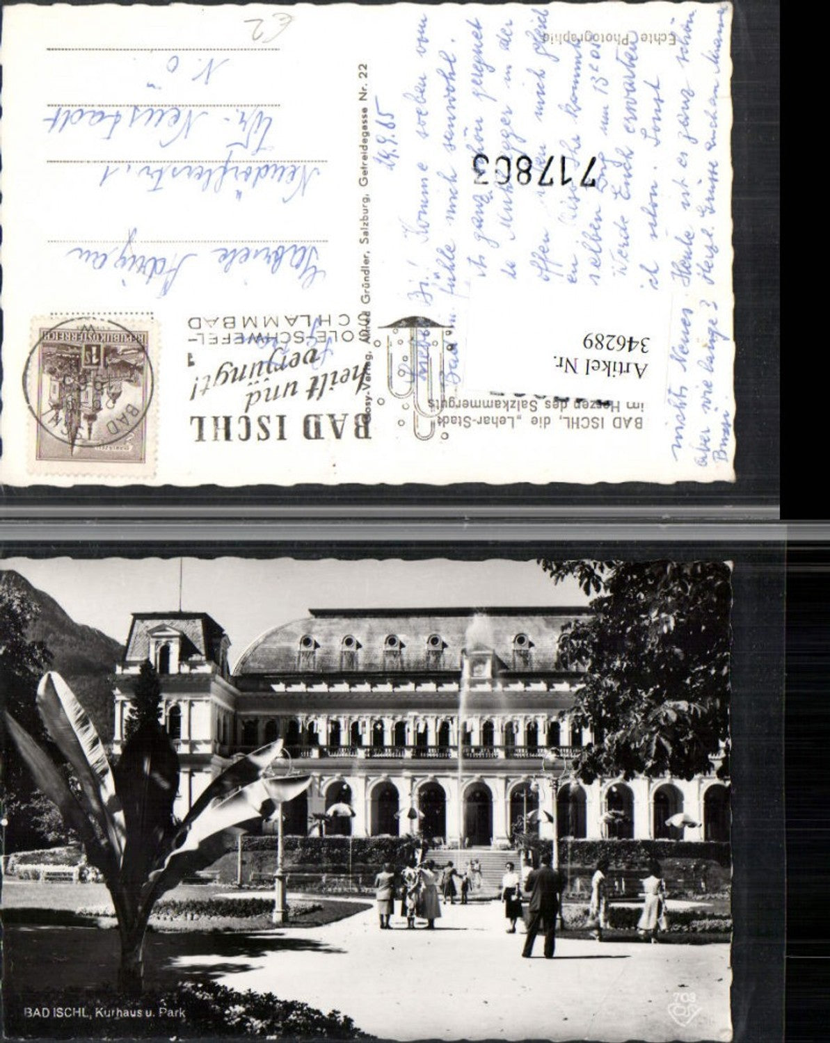 346289,Bad Ischl Kurhaus u. Park Fontäne pub Cosy 703